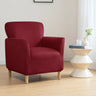 Housse pour fauteuil club pur velours bordeaux