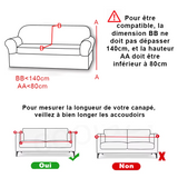 Cubierta de sofá extensible para Damask Velvet 1, 2, 3, 4, 5 lugares