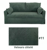Housse pour canapé IKEA HYLTARP  velours côtelé vert