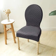 Housse de chaise baroque extensible anti griffes gris foncé