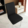 Housse de chaise imperméable simili cuir hydrofuge noir