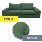 Housse pour canapé IKEA KIVIK 2 places lin vert 12