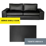 Housse pour canapé IKEA KIVIK 2 places simili cuir noir