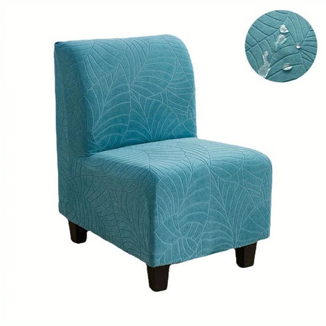 Housse pour chauffeuse, causeuse, fauteuil bas bleue ciel
