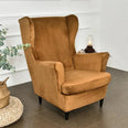 Housse fauteuil IKEA STRANDMON pur velours Camel