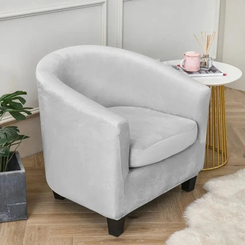 housse de fauteuil cabriolet pur velours argent