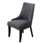 Housse chaise windsor capitonné hibiscus gris