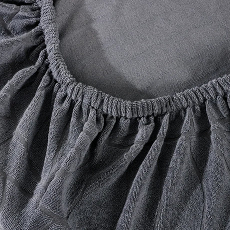 Tissu extensible imperméable hibiscus gris