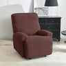 Housse fauteuil relax marron velours damassé  Casaharmony