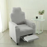 Housse pour fauteuil relax avec repose pieds électrique argent