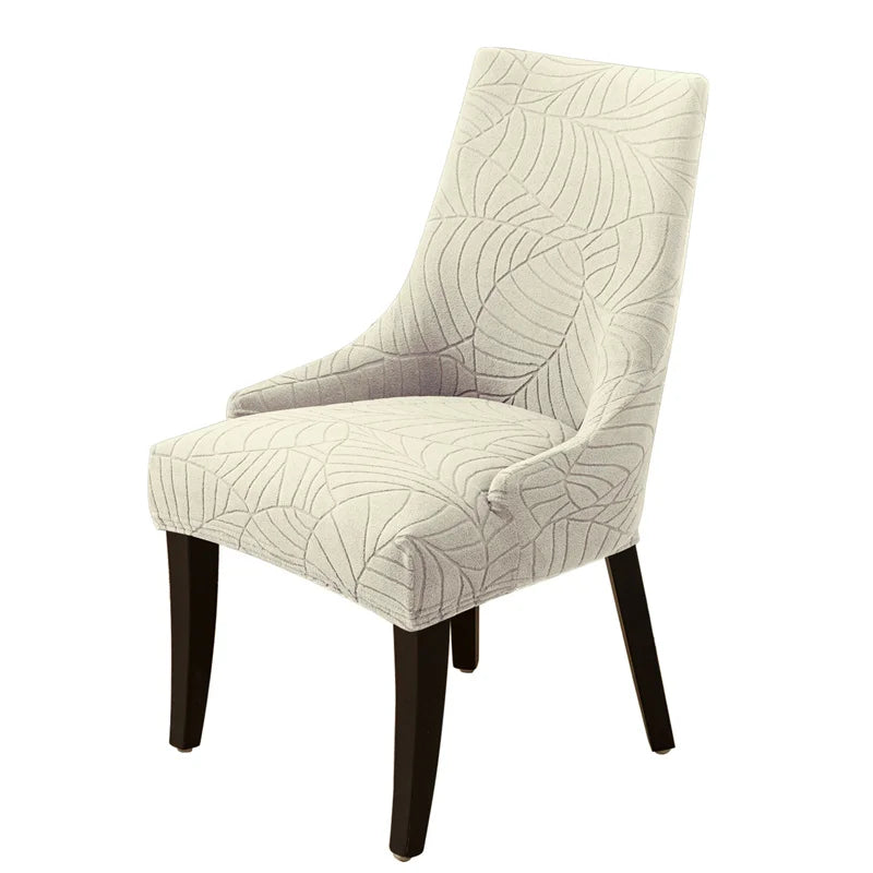 Housse chaise windsor capitonné hibiscus beige