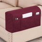 Housse protection accoudoirs fauteuil canapé  bordeaux