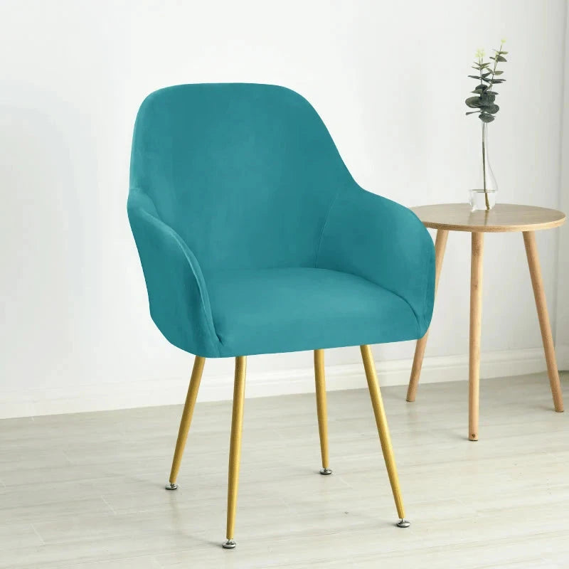 Housse fauteuil maison du monde arnold velours turquoise