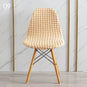 Housse de chaise scandinave gaufrée beige