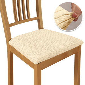 Fundas de asiento de silla elásticas de jacquard