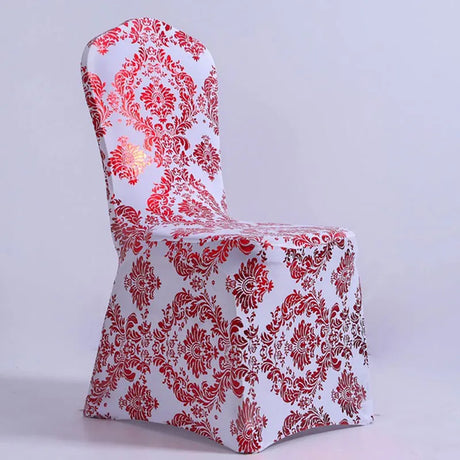 Housse de chaise mariage motif doré  rouge