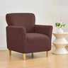 Housse pour fauteuil club velours damassé marron