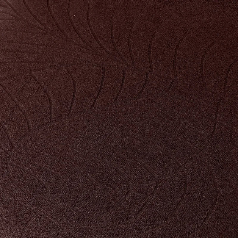 Tissu extensible imperméable hibiscus marron