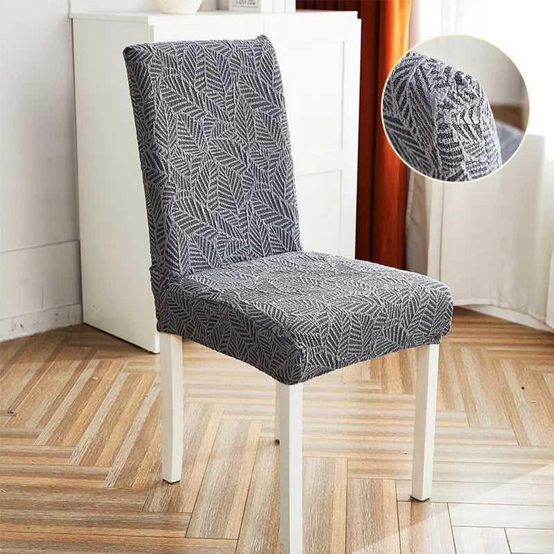 Housse de chaise épais renforcé hibiscus gris