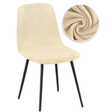 Housse de chaise scandinave petit dossier velours beige