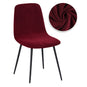 Housse de chaise scandinave petit dossier velours bordeaux