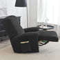 housse pour fauteuil relaxation extensible 4 pièces noir