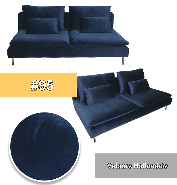 Housse canapé IKEA SODERHAMN luxe velours hollandais bleue marine