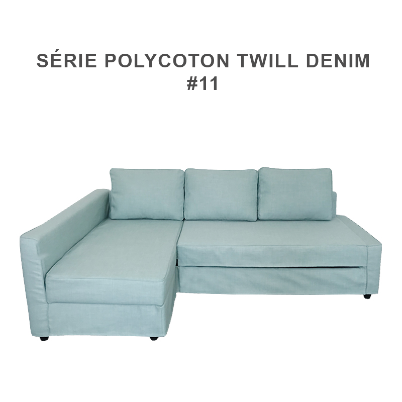 Cubierta para el sofá de esquina convertible ikea friheten Polycoton sark denim