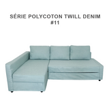 Cubierta para el sofá de esquina convertible ikea friheten Polycoton sark denim