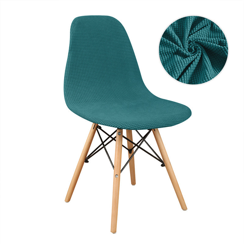 Housses de chaise scandinave velours damassé turquoise