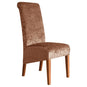 Housses de chaises hautes velours brillanté marron