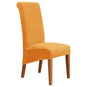 Housses de chaises hautes velours jaune