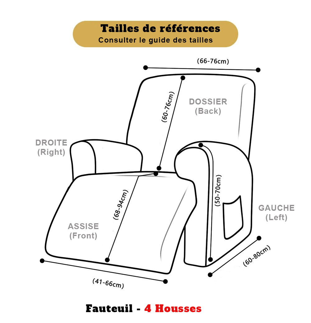 guide des tailles housse fauteuil relax