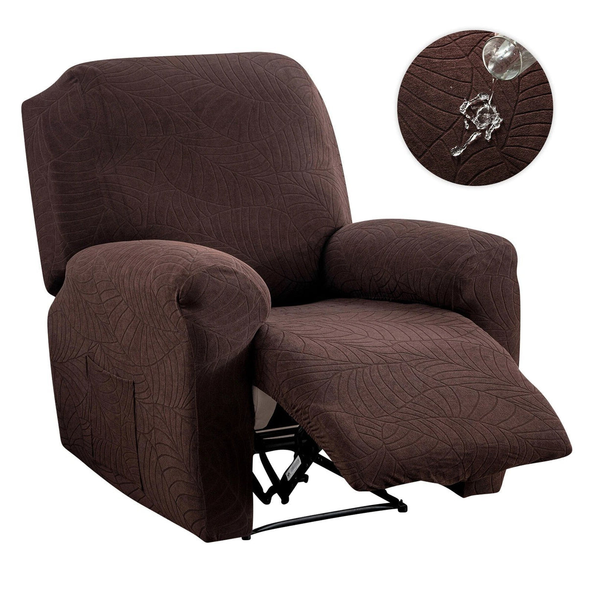 Housse de fauteuil relax imperméable marron Casaharmony