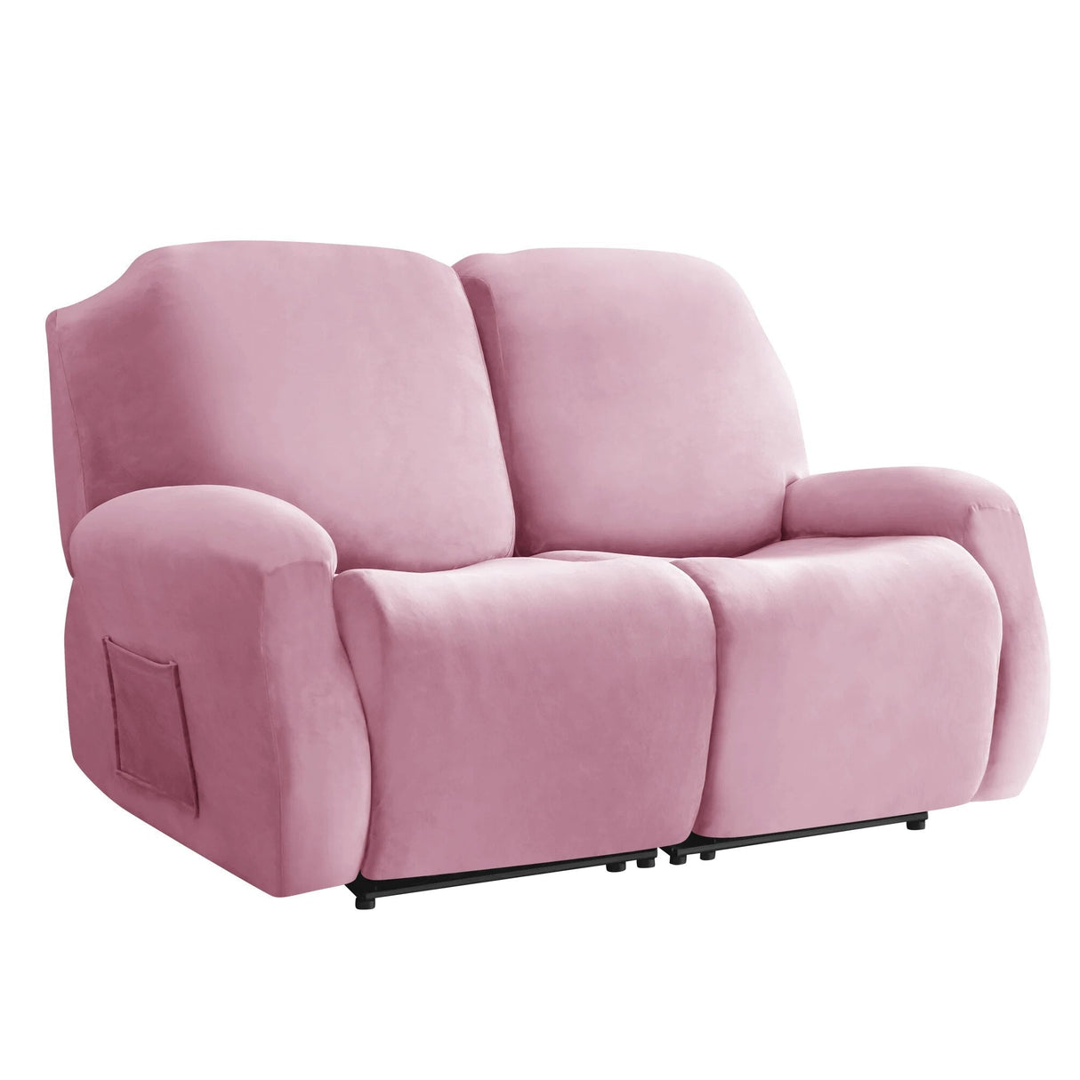 housse pour canapé relaxation 2 places velours rose