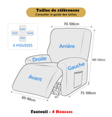 guide des tailles housse pour fauteuil relaxation