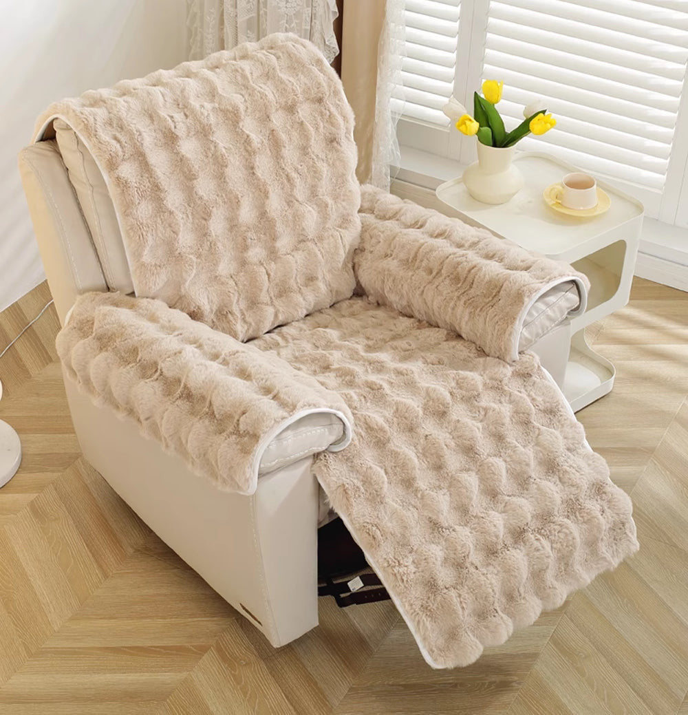 Housses fauteuil relax avec repose-pied Casaharmony café