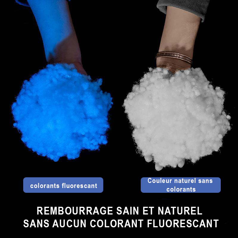 Ouate de rembourrage naturel sans colorants fluorescants