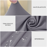 zoom tissu extensible imperméable gris 